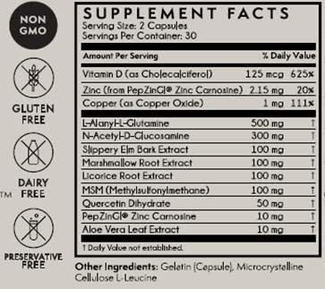 TERRA ORIGIN Healthy Gut Capsules 60 Capsules 30 Servings/60 Servings/60 Capsules