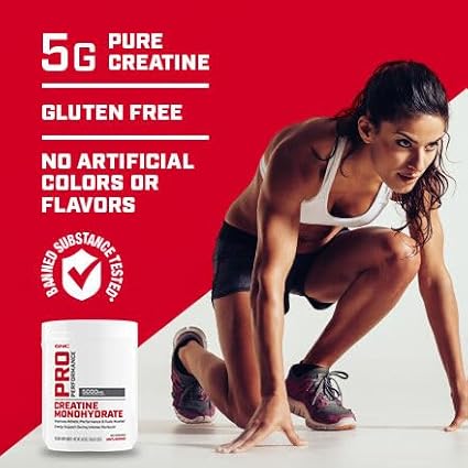 GNC Pro Performance Creatine Monohydrate Powder | Improves Athletic Performance and Fuels Muscles | Science-Backed | Banned Substance Free | 100 Servings
