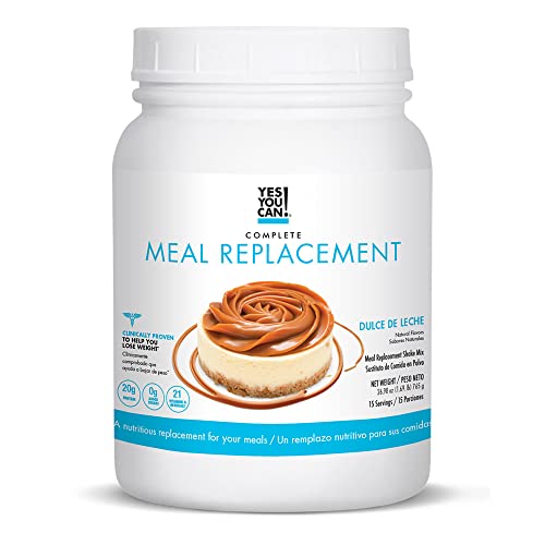 Yes You Can! Complete Meal Replacement - 15 Servings, 20g of Protein, 0g Added Sugars, 21 Vitamins and Minerals - All-in-One Nutritious Meal Replacement Shake (Dulce De Leche)