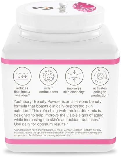 Youtheory Beauty Powder Watermelon Flavor, 21