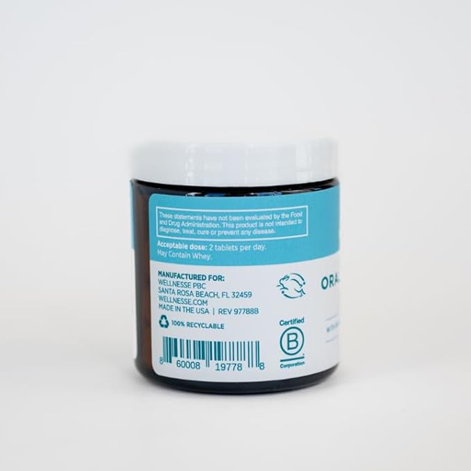 Wellnesse Oral Probiotics with Peppermint and Hydroxyapatite- Oral Probiotic for Fresh Breath, Strong Teeth, and Healthy Gums - Bad Breath Treatment for Kids and Adults