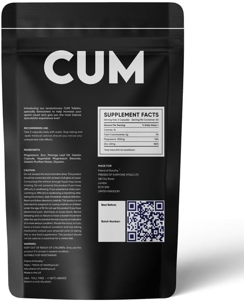 Improves Sperm Volume and Load ā Semen Volume Supplement - 60 Capsules