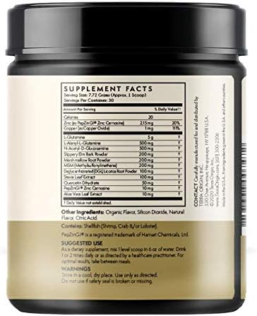TERRA ORIGIN Healthy Gut Powder Honey Lemon 3-Pack, 90-Servings 90-Servings (Three, 30-Serving Tubs)