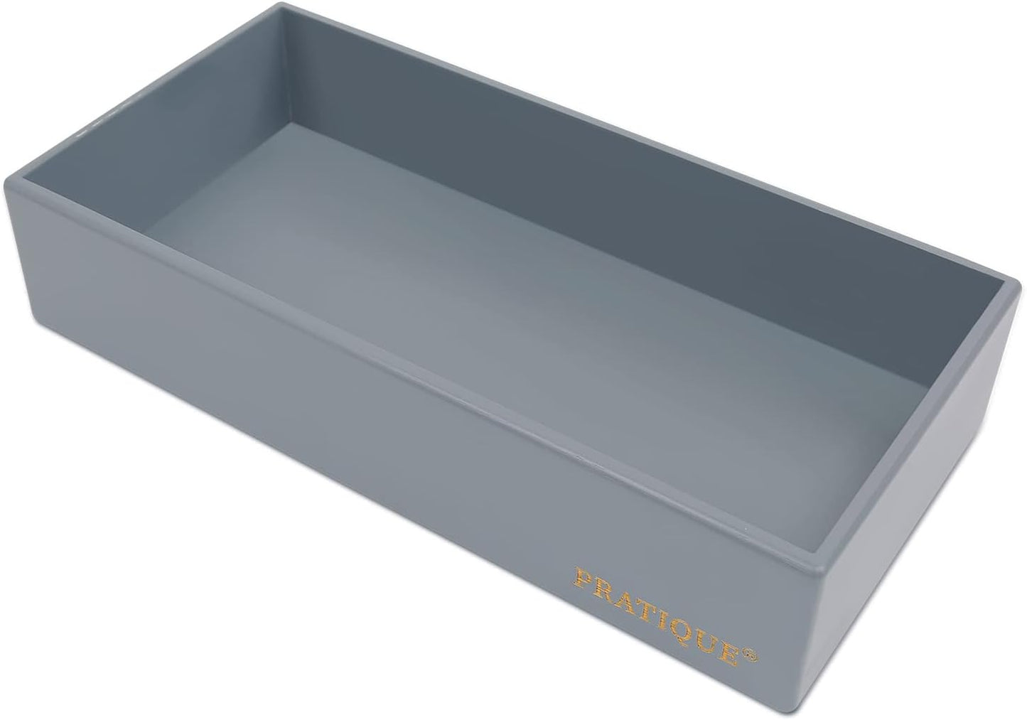 Bamboo Drawer Organizer - Kitchen Utensil Organizer Silverware Tray Cutlery Holder,Office Desk Supplies and Accessories,12 * 5.9 * 2.6,Grey