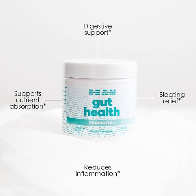 BEAM Gut Health Probiotic+ 10 Billion 8 Probiotics 30 Capsules