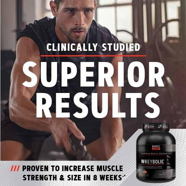 GNC AMP Wheybolic Whey Protein Powder Isolate with BCAA | Targeted Muscle Building and Workout Support Formula | Gluten Free | Banana Milkshake | 25 Servings