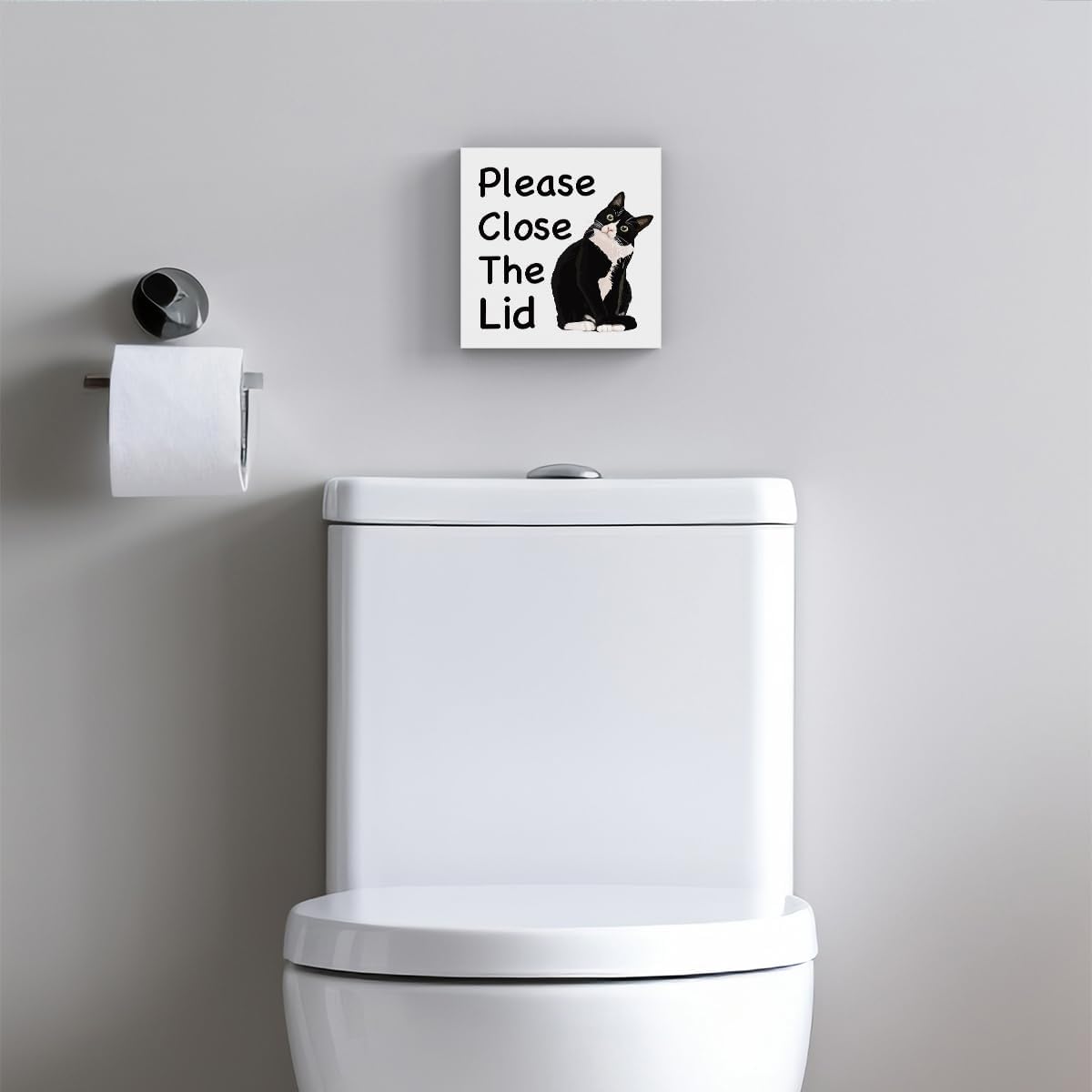 Funny Bathroom Decor, Funny Bathroom Wall Art, Black and White Bathroom Decor, Boho Bathroom Decor, Bathroom Decor for Shelves, Wooden Box Decor Sign for Home Farmhouse Living Room Table Shelf