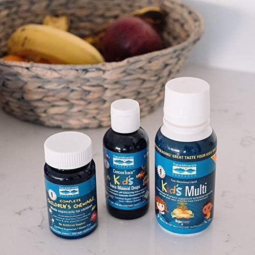 Trace Minerals | Complete Children's Chewable Tablets | Well-rounded Multivitamin, Contains Numerous Vitamins, Minerals | Promotes Healthy Energy And Mental Focus | Vegan, Gluten Free | 60 Of 1 Pack