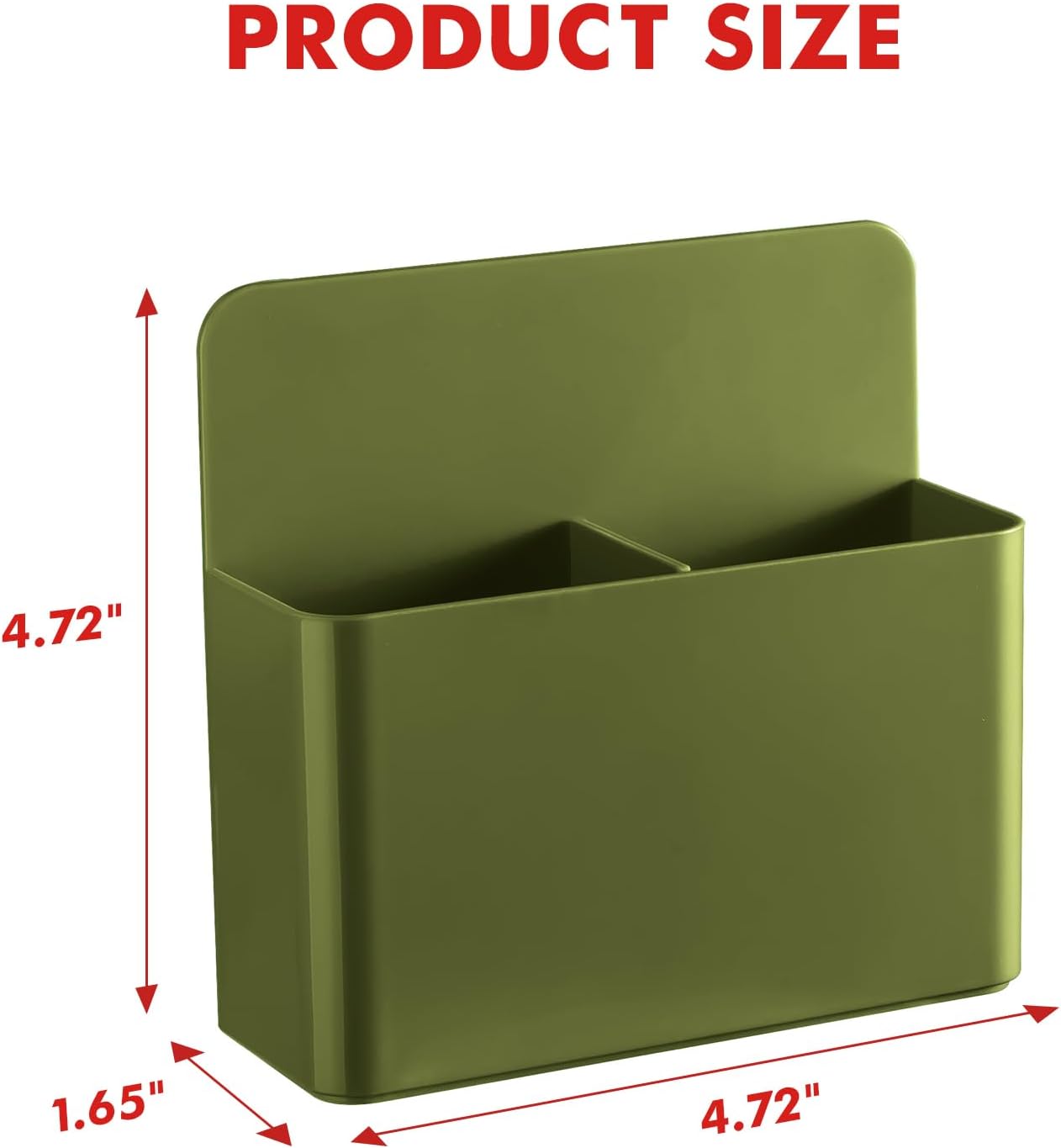 BEYGORM 2 Pack Plastics Magnetic Pen Holder for Refrigerator, Dry Erase Marker Holder for Whiteboard,Magnet School Locker Organizer Accessories, Pencil Cup, Pen Caddy (Army Green)