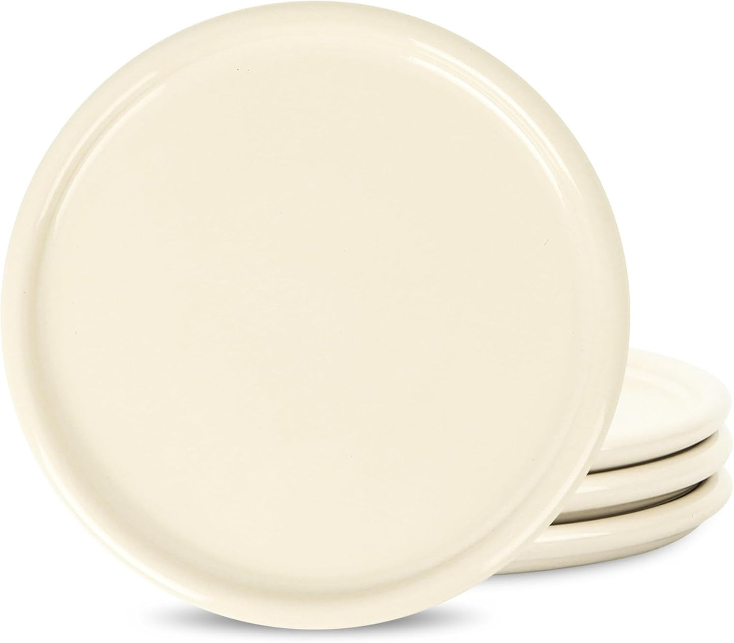 Stone Lain Eden 4-Piece Salad Plate Set Stoneware, Beige
