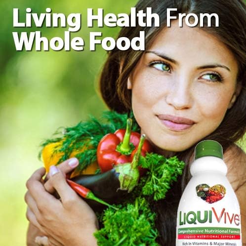 LiquiVive Liquid Vitamins Mega Nutrition D3 A B12 E 99.9% Vegan 32 fl