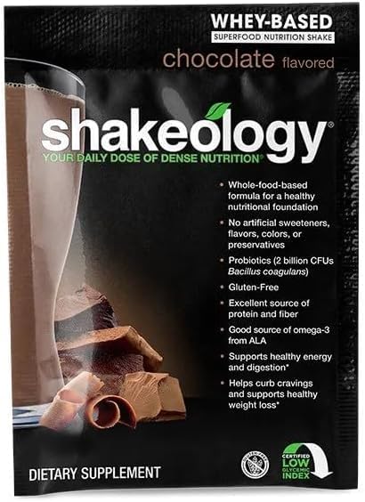 Shakeology Whey Protein Powder Blend - Gluten Free, Superfood Protein Shake with Vitamins and Minerals - Helps Support Healthy Weight Loss, Lean Muscle Support, Gut Health - Chocolate, 14 Servings