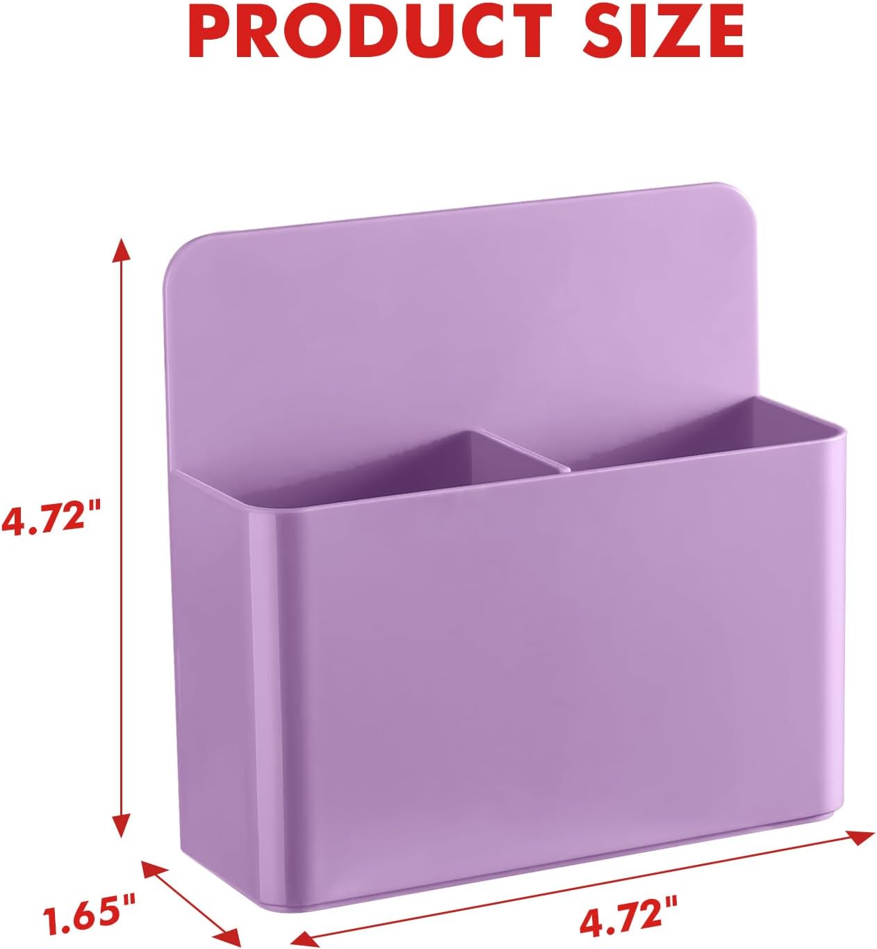 BEYGORM 2 Pack Plastics Magnetic Pen Holder for Refrigerator, Dry Erase Marker Holder for Whiteboard,Magnet School Locker Organizer Accessories, Pencil Cup, Pen Caddy, Classroom Organization(Purple)