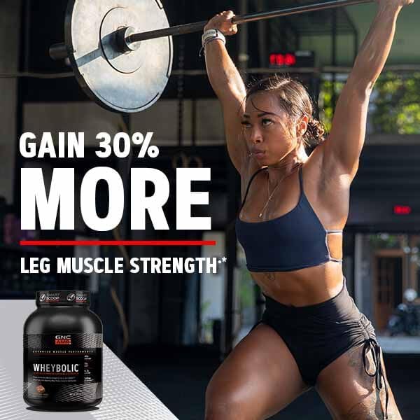 GNC AMP Wheybolic Whey Protein Powder Isolate with BCAA | Targeted Muscle Building and Workout Support Formula | Gluten Free | Banana Milkshake | 25 Servings