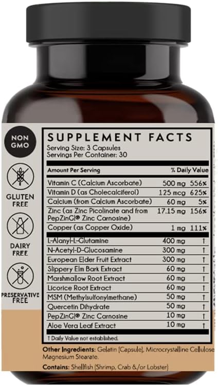 TERRA ORIGIN Healthy Gut Capsules 3 Bottles/90 Bottles/90 Servings/270 Servings/270 Capsules