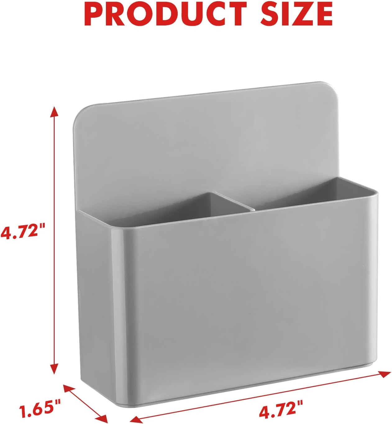 BEYGORM 2 Pack Plastics Magnetic Pen Holder for Refrigerator, Dry Erase Marker Holder for Whiteboard,Magnet School Locker Organizer Accessories, Pencil Cup, Pen Caddy, Classroom Organization(Grey)