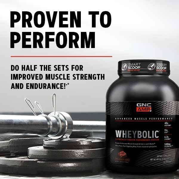 GNC AMP Wheybolic Whey Protein Powder Isolate with BCAA | Targeted Muscle Building and Workout Support Formula | Gluten Free | Banana Milkshake | 25 Servings
