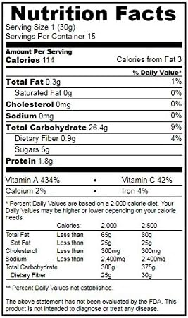 True Nutrition - Sweet Potato Powder - Paleo Friendly and Vegan Carbohydrate Powder or Meal Replacement - 1lb