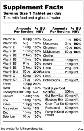 MultiVit Vegan Multivitamins W/26 Vitamin & (3 Pack)