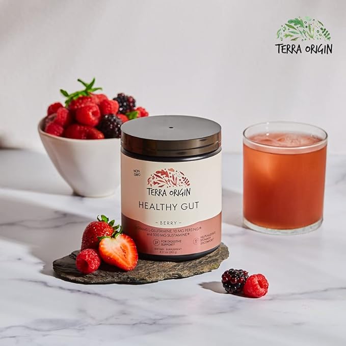 TERRA ORIGIN Healthy Gut Powder (Berry |30-Servings with