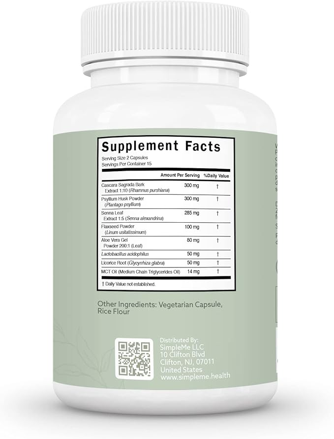 Colon Cleanse Detox, Natural Constipation Relief for Adults, Fast Bloating Relief Colon Cleanser for Women & Men, 30-Day Gut Support Weight Management, 1 Day Detox Cleanse, 30 Capsules