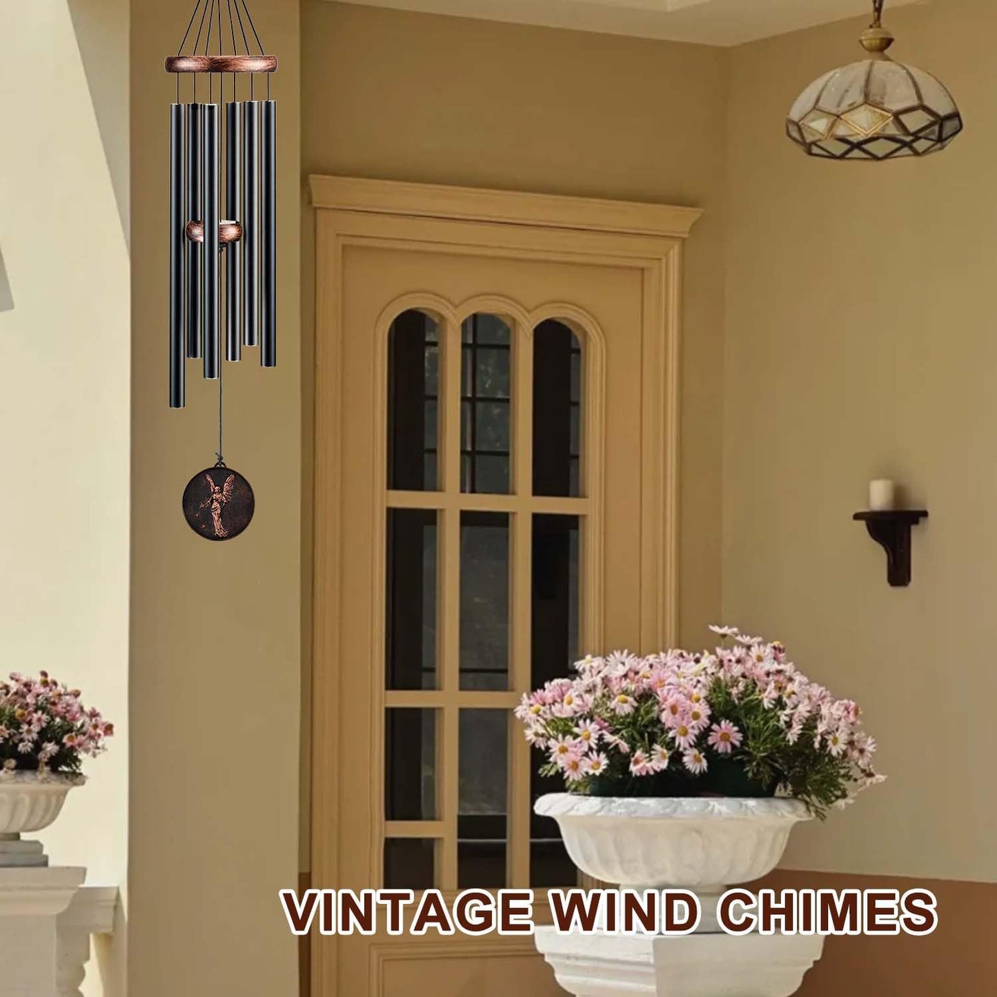 Wind Chimes for Outside, Angel Deep Tone Vintage Wind Chime Outdoor Clearance, Sympathy/Memorial/Festivals Gift for Mom Dad Grandma, Home Garden Patio Decor (32" Angel)