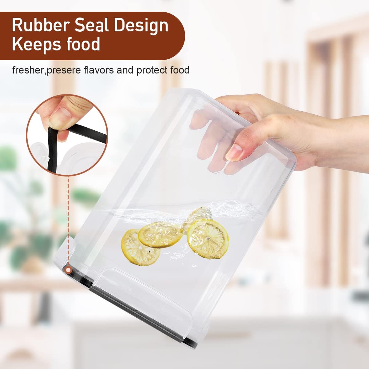 64 PCS Airtight Food Storage Containers With Lids BPA Free,6 Pack With Pouring Spout Cereal Containers Storage for Kitchen Pantry Organization and Storage,Dishwasher safe,Labels Marker