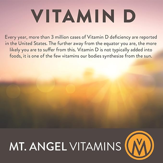 Mt. Angel Vitamins 2000 IU D3 with (60 Capsules)