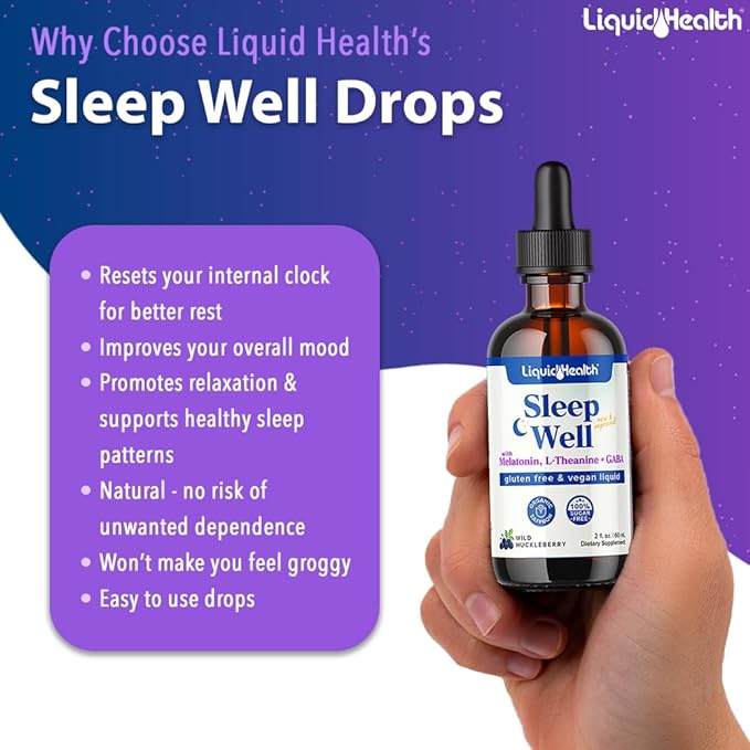 LIQUIDHEALTH Vegan Beauty Sleep Liquid Vitamin Supplement Bundle with Vegan Liquid Collagen + Biotin, Calcium Magnesium Liquid Vitamins, Sleep Well Melatonin Drops - Hair/Skin/Nail Health & Relaxation