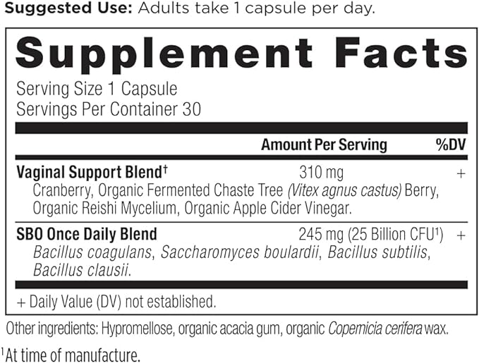 Ancient Nutrition Probiotic for Women, Once 30ct, Healthy 25 Billion