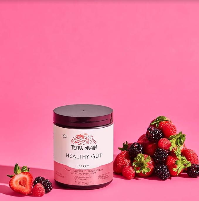 TERRA ORIGIN Healthy Gut Powder (Berry |30-Servings with