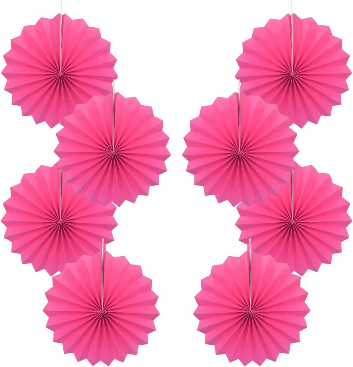 Red Graduation Party Decor,Girls Party Decorations ,Party Supplies Party Fans 12in, Anniversary Decorations for Party,Wedding Graduation Events Accessories 30 Color DIY Set (Rose Red)