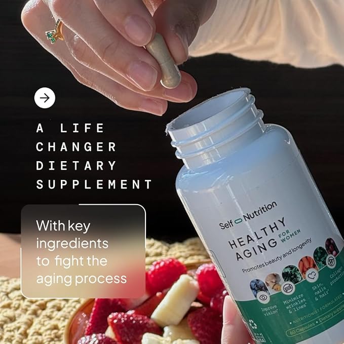 Healthy Aging Supplement for Women 12 Ingredients 60 Capsules,