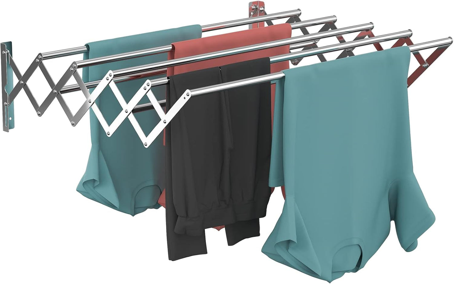 Guevara Wall Mounted Clothes Drying Rack,Stainless Steel Foldable Drying Rack for Laundry Room/Bathroom Tower,Easy to Install 31-inch Rod, 120 lbs Large Capacity- Indoor and Outdoor Use