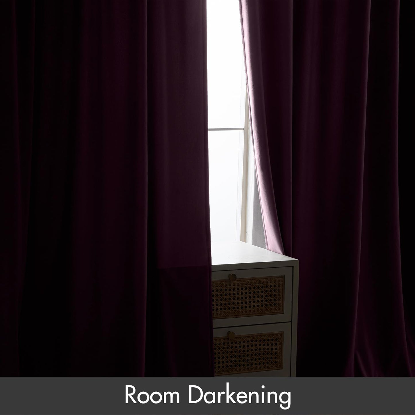MIULEE Purple Orchid Velvet Curtains Thermal Insulated Blackout Curtain Drapes for Bedroom Living Room Darkening 90 Inches Long Curtains Panels Rod Pocket Set of 2