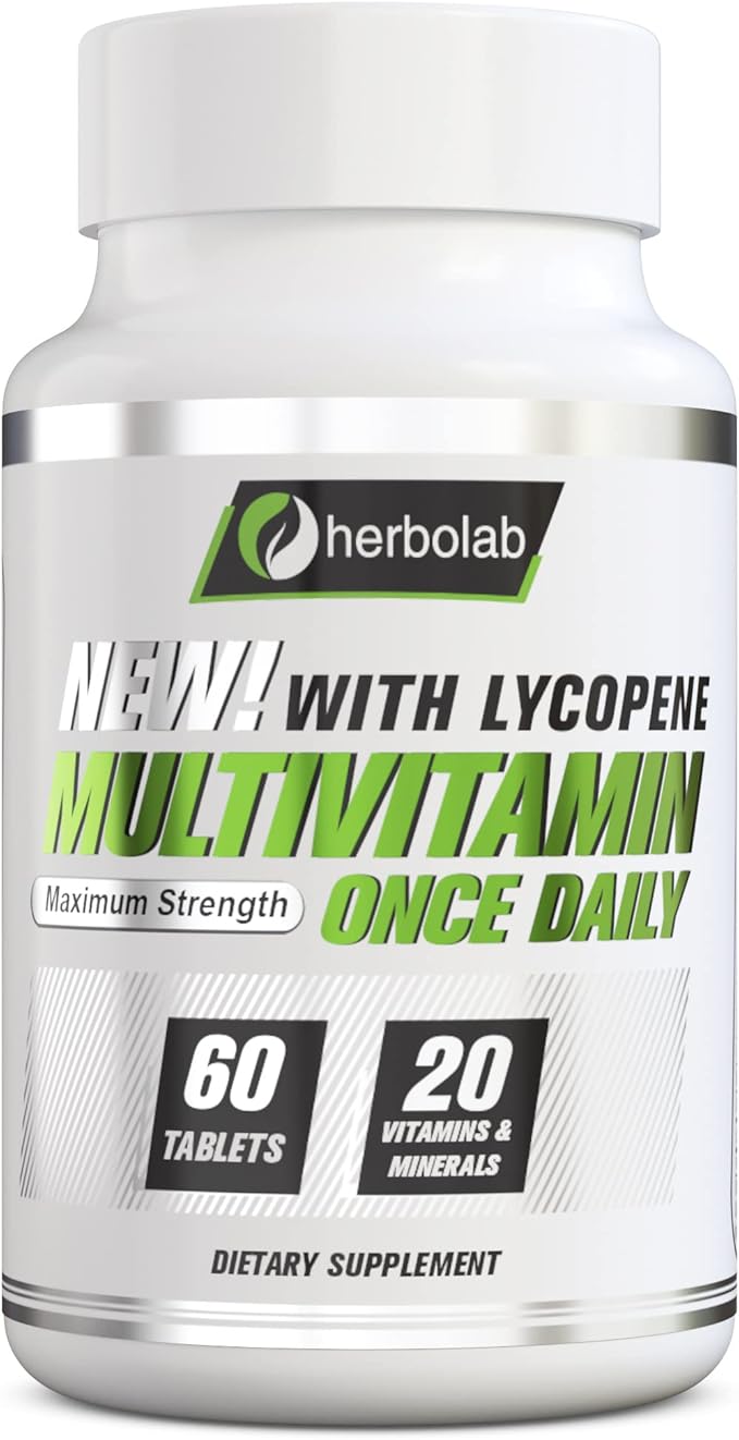 Multivitamin Once Daily, Max Strength Vitamins B1, B2, B2, B6, B6, B12, B12, Niacin, 60 Count 2 Mo