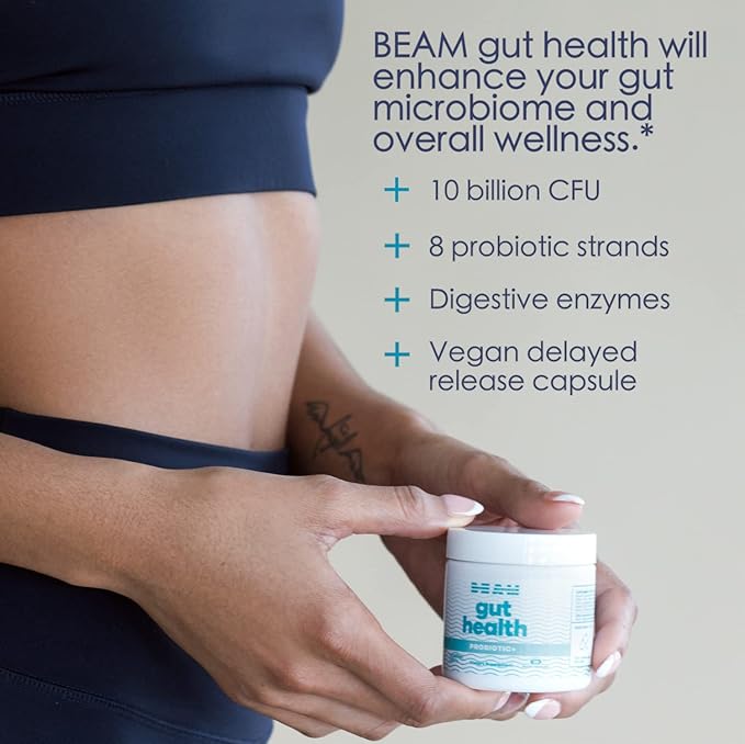 BEAM Gut Health Probiotic+ 10 Billion 8 Probiotics 30 Capsules