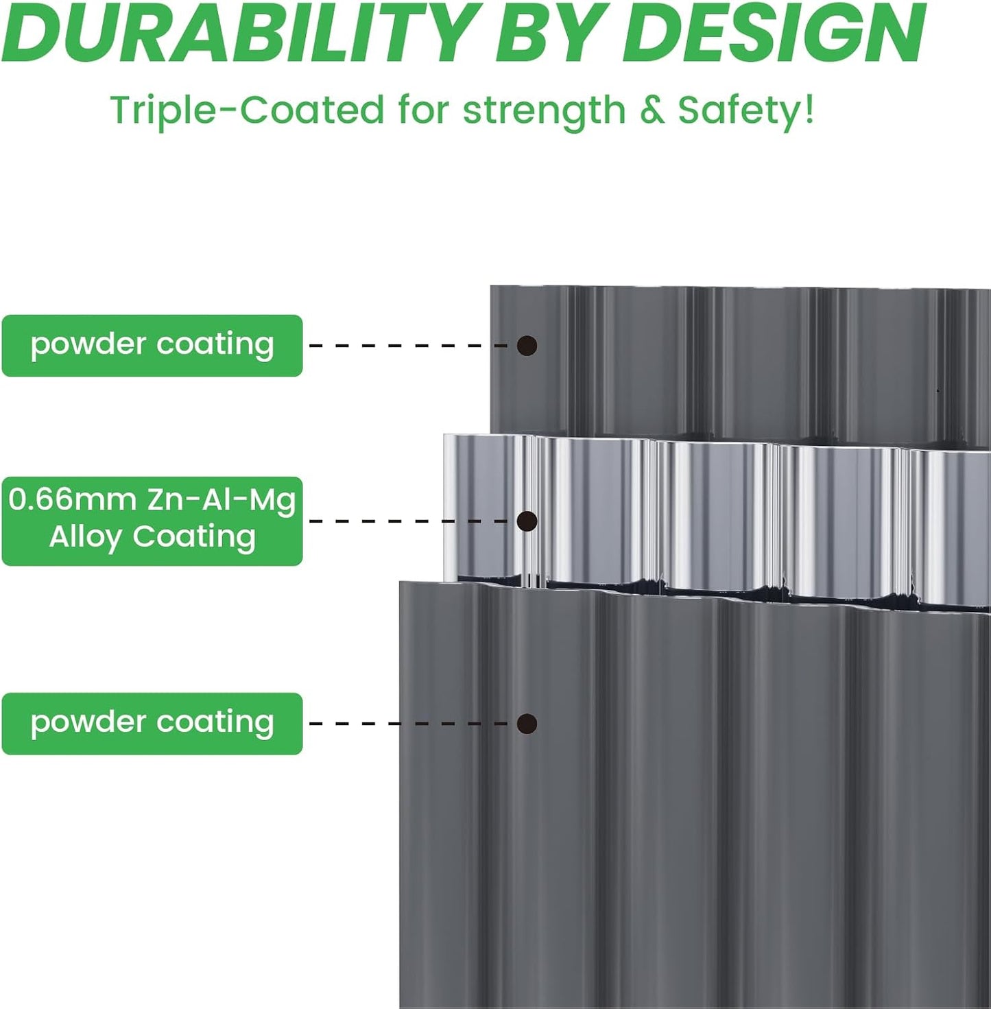 Raised Garden Bed Kit 8×2×1.4 FT Magnesium-Aluminum-Zinc Stainless Steel Metal Planter Box for Planting Outdoor Plants Vegetables(Gray)