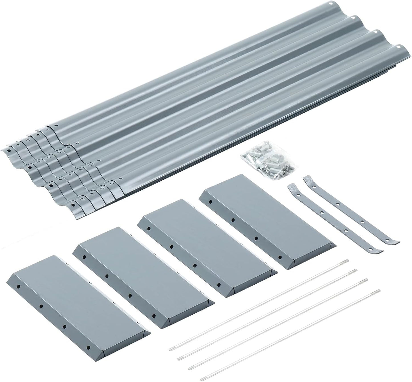 Land Guard 6×3×1ft Galvanized Raised Garden Bed Kit for Vegetables, Galvanized Large Metal Planter Raised Garden Boxes Outdoor(Modern Grey)…