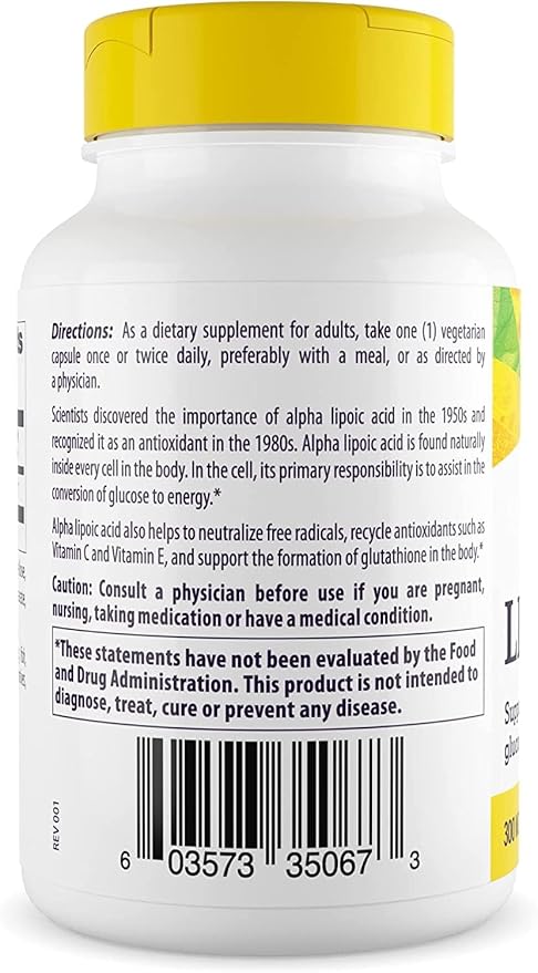 Healthy Origins Alpha Lipoic Acid 300 60 Veggie