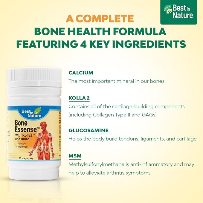 Bone and Joint Supplement with Kolla2 (120 Count).