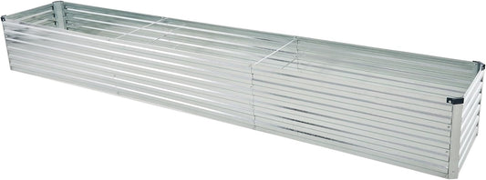12x2x1.5ft Galvanized Raised Garden Bed,Outdoor Planter Box Metal Patio Kit Planting Bed for Vegetables Flowers Herb,Silver
