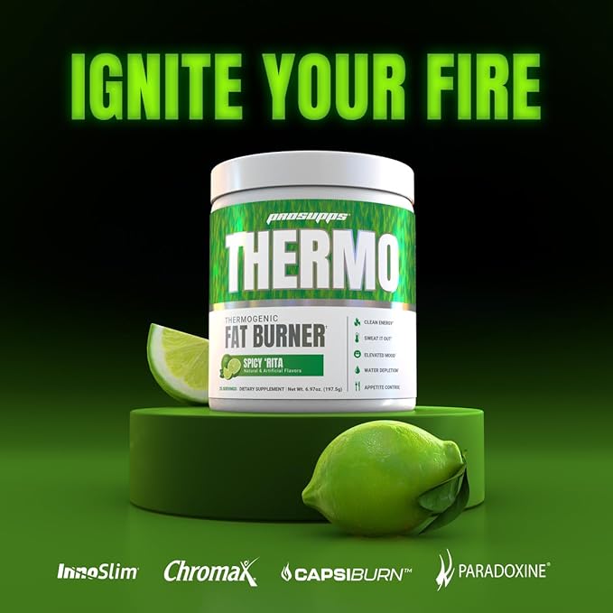 PROSUPPS Thermo Fat Burning Thermogenic Powder - Weight Management and Pre Workout - Energy, Mood, Appetite Control (Spicy 'Rita)