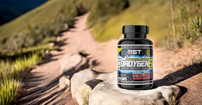 MST Millennium Sport Technologies, Cordygen5, US Grown Cordyceps ATP Supplement, Terminalia Arjuna Extract, Preworkout and Pre Endurance, Immune Support, BSCG Certified Drug Free, 90 VCaps