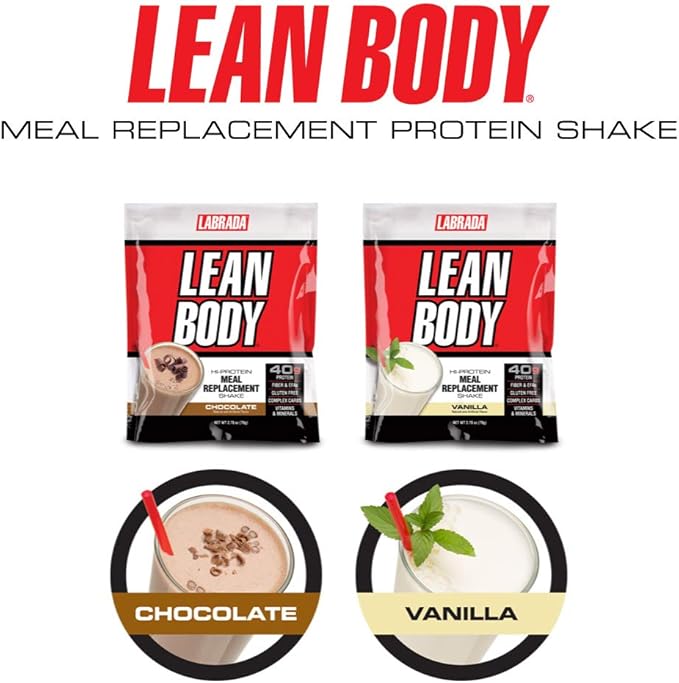 Labrada Lean Body MRP All-In-One Vanilla 40g Protein, 8g Healthy 22 Vitamins (42 Packets)