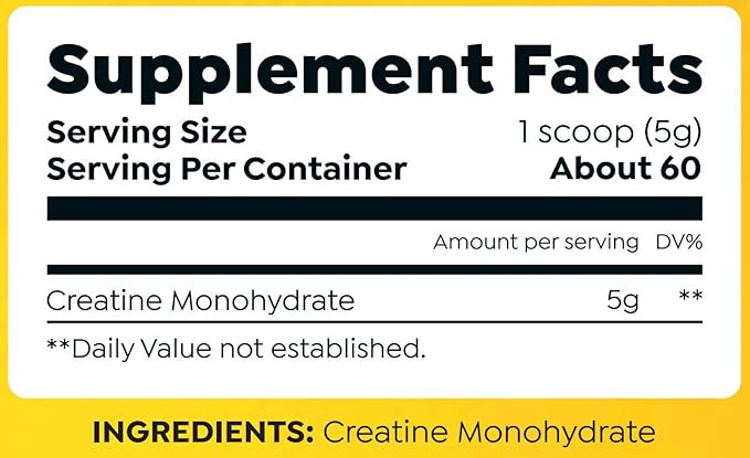 Creatine Monohydrate by HTLT | 5g of Pure Creatine Monohydrate Per Serving | Unflavored Instantized Creatine Monohydrate Powder | Just Add and Mix Into Your Protein Shakes, (60 Servings)