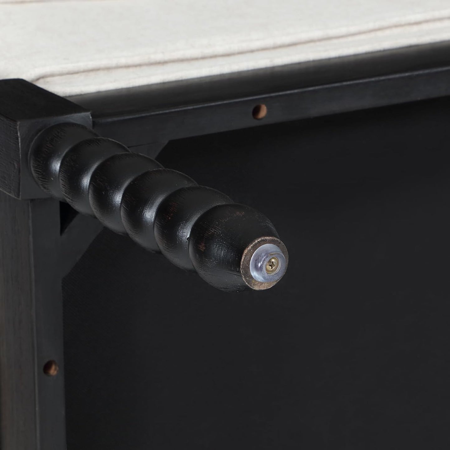 DUHOME Linen Fabric Spindle Accent Chairs Set of 2,Bobbin Chair with High Resilience Spring Cushion and Armrest Pads, Leisure Armchair for Living Room Bedroom Farmhouse Home Office Belcony