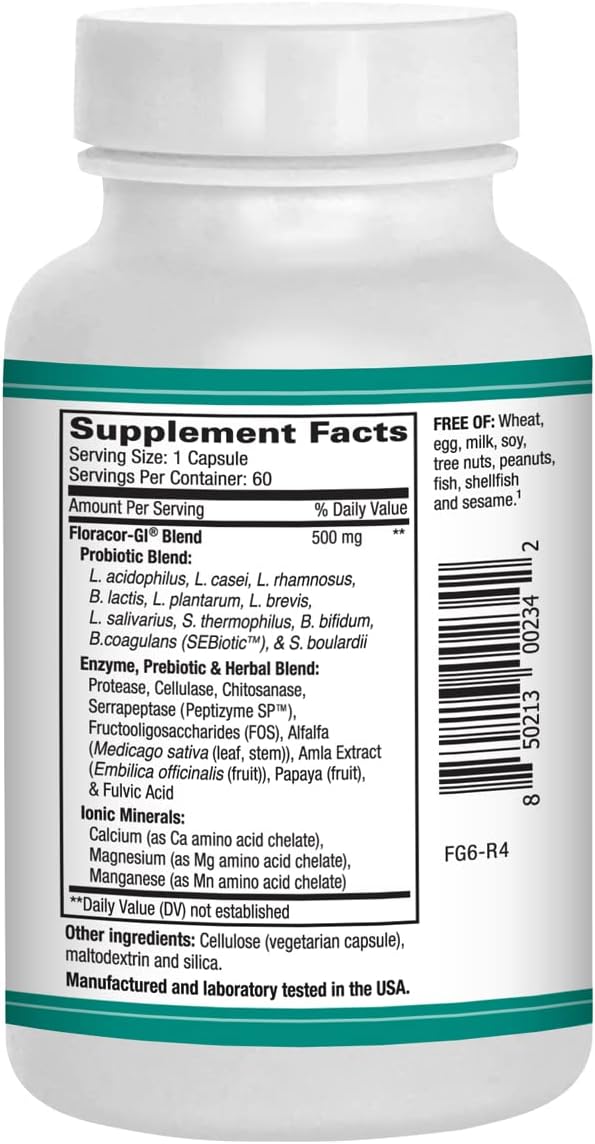 Floracor - Supports Gut & Intestinal 60 Vegetarian