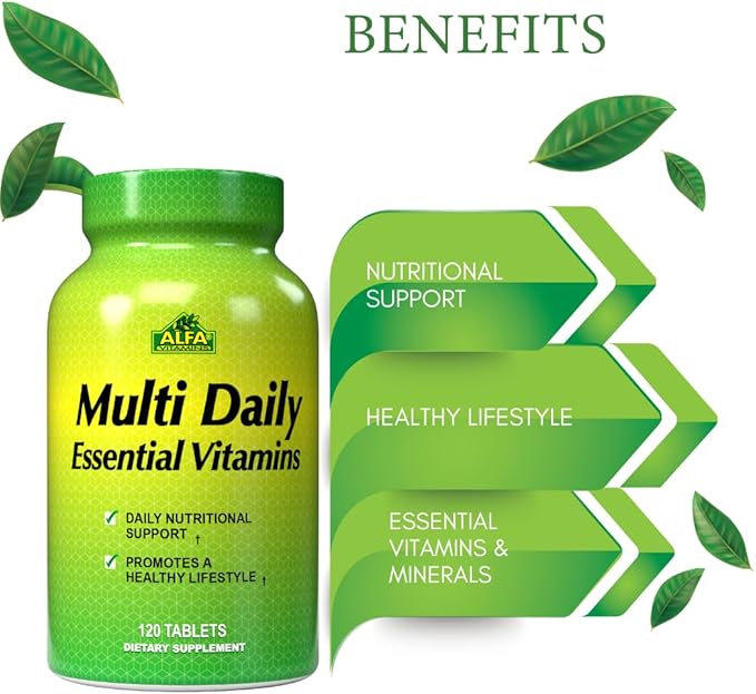 ALFA VITAMINS Multi Daily Vitamins Essential 120 Tablets