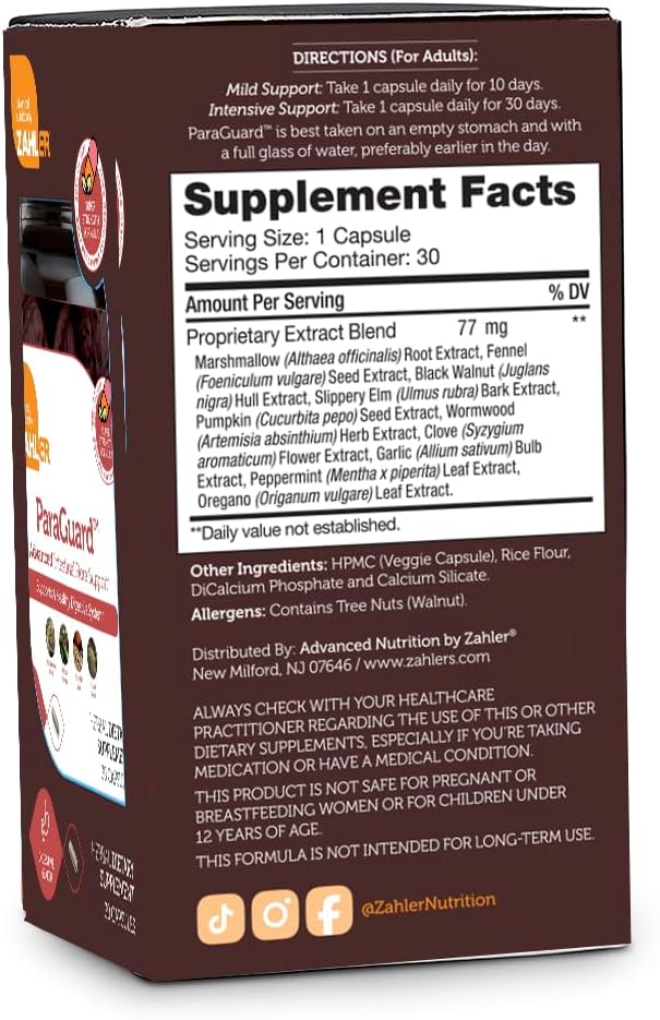 Zahler - ParaGuard Capsules - Gut 30 Count